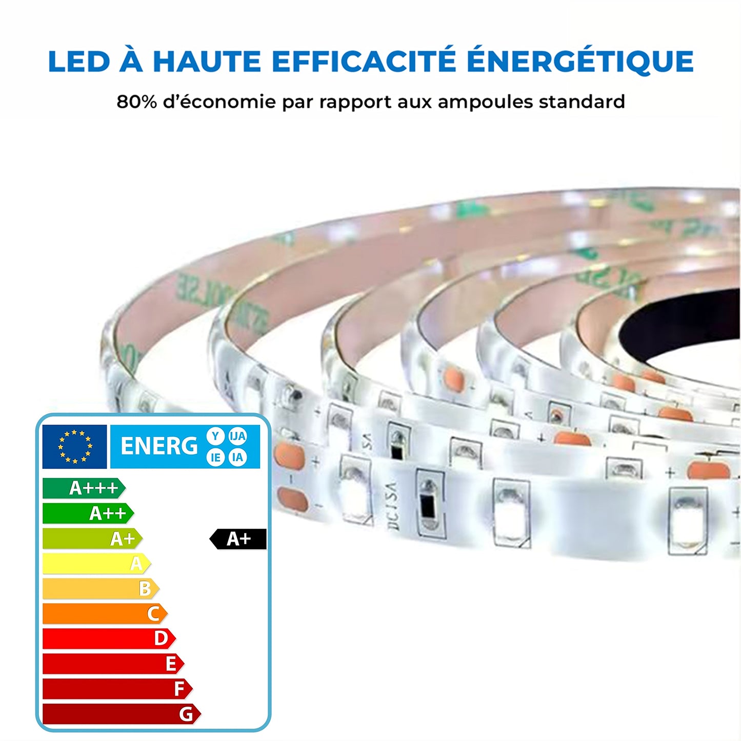 Miroir LED avec zone grossissante X3 et horloge digitale pour salle de bain