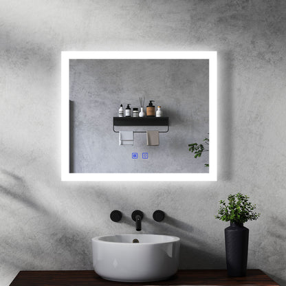 Miroir LED pour salle de bain Lumière réglable - pose verticale ou horizontale