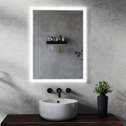 Miroir LED pour salle de bain Lumière réglable - pose verticale ou horizontale