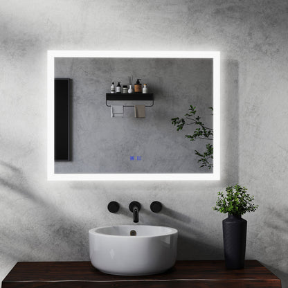 Miroir LED pour salle de bain Lumière réglable - pose verticale ou horizontale