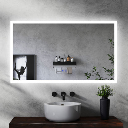 Miroir LED pour salle de bain Lumière réglable - pose verticale ou horizontale