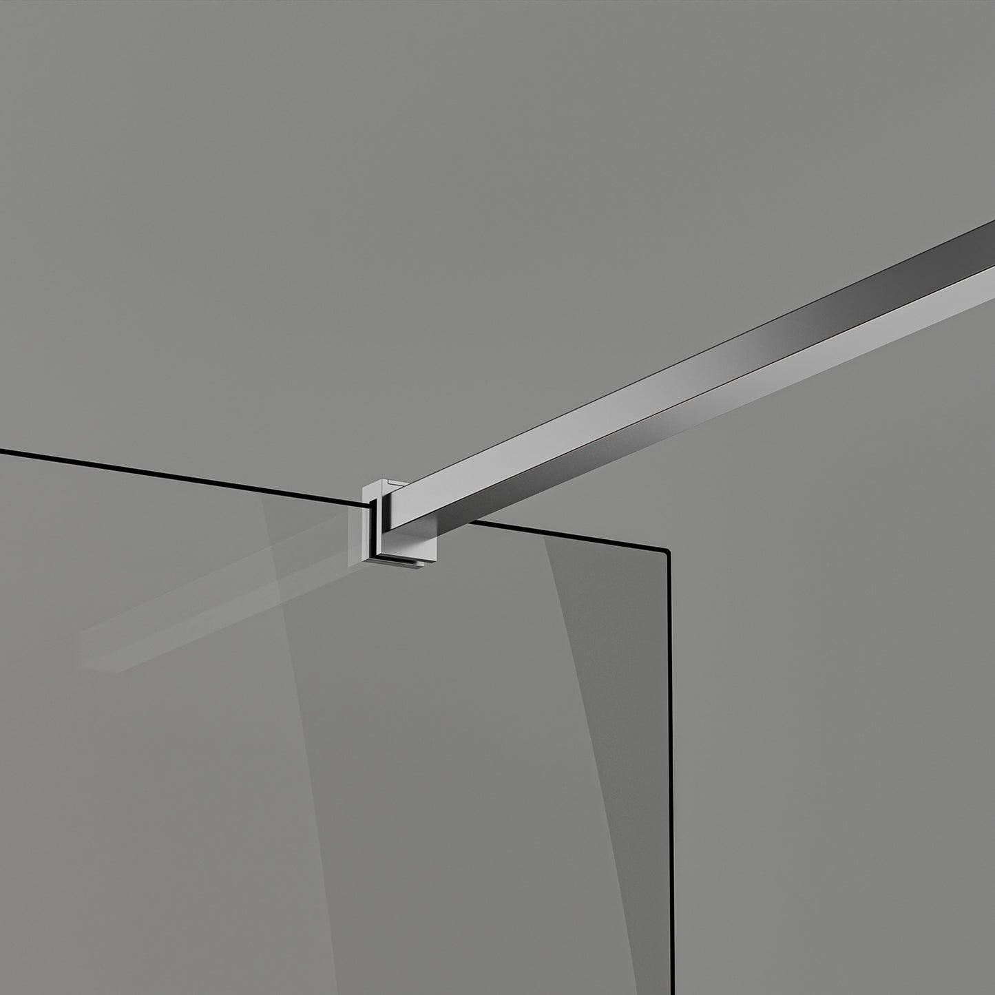 Barre de fixation 90cm recoupable en aluminium pour paroi de douche