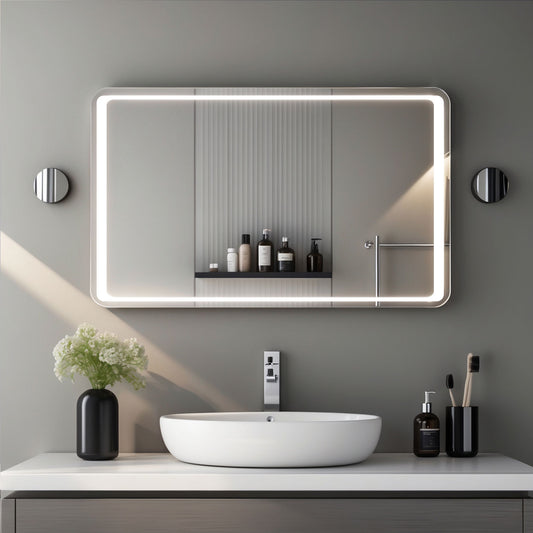 Miroir LED avec senseur de mouvement - antibuée - installation réversible