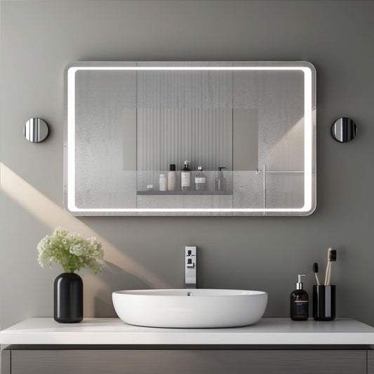 Miroir LED avec senseur de mouvement - antibuée - installation réversible