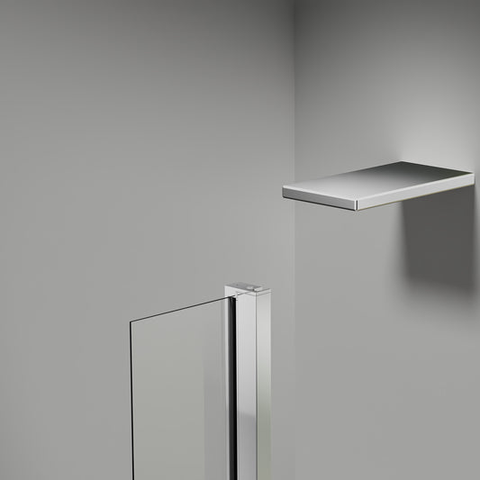 Déflecteur pour paroi de douche en verre securit et profilés chromés 30cm / 40cm / 50cm