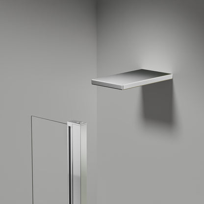 Déflecteur pour paroi de douche en verre securit et profilés chromés 30cm / 40cm / 50cm