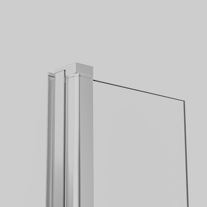 Déflecteur pour paroi de douche en verre securit et profilés chromés 30cm / 40cm / 50cm