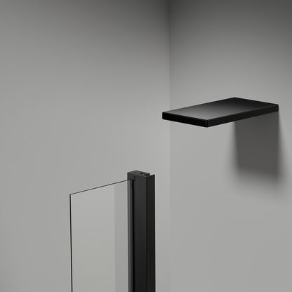 Retour pivotant seul en noir mat Largeur 30cm / 40cm / 50cm