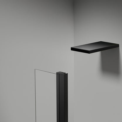 Retour pivotant seul en noir mat Largeur 30cm / 40cm / 50cm