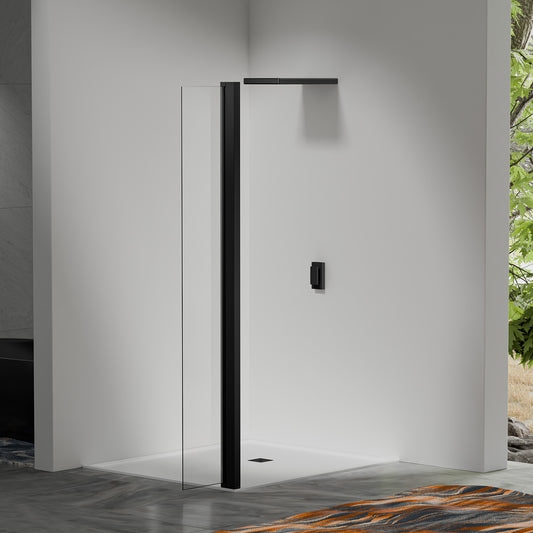 Retour pivotant seul en noir mat Largeur 30cm / 40cm / 50cm