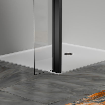 Retour pivotant seul en noir mat Largeur 30cm / 40cm / 50cm