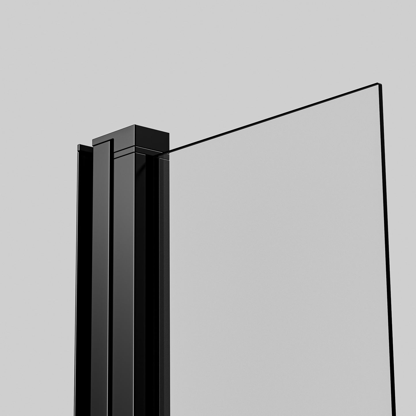 Retour pivotant seul en noir mat Largeur 30cm / 40cm / 50cm